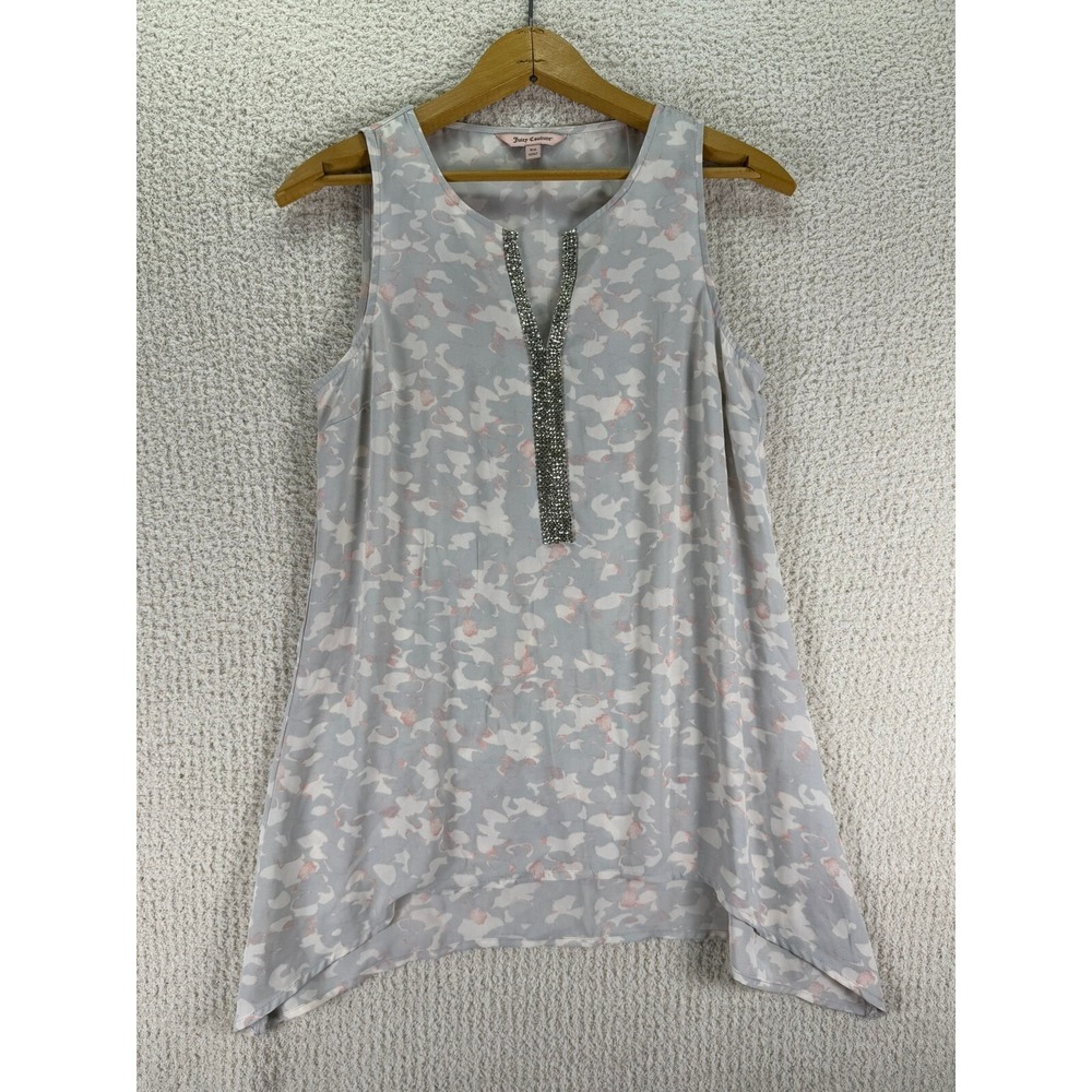 Juicy Couture Blouse Sleeveless Rhinestone Detail Top Size‎ XS